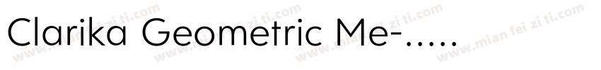 Clarika Geometric Me字体转换